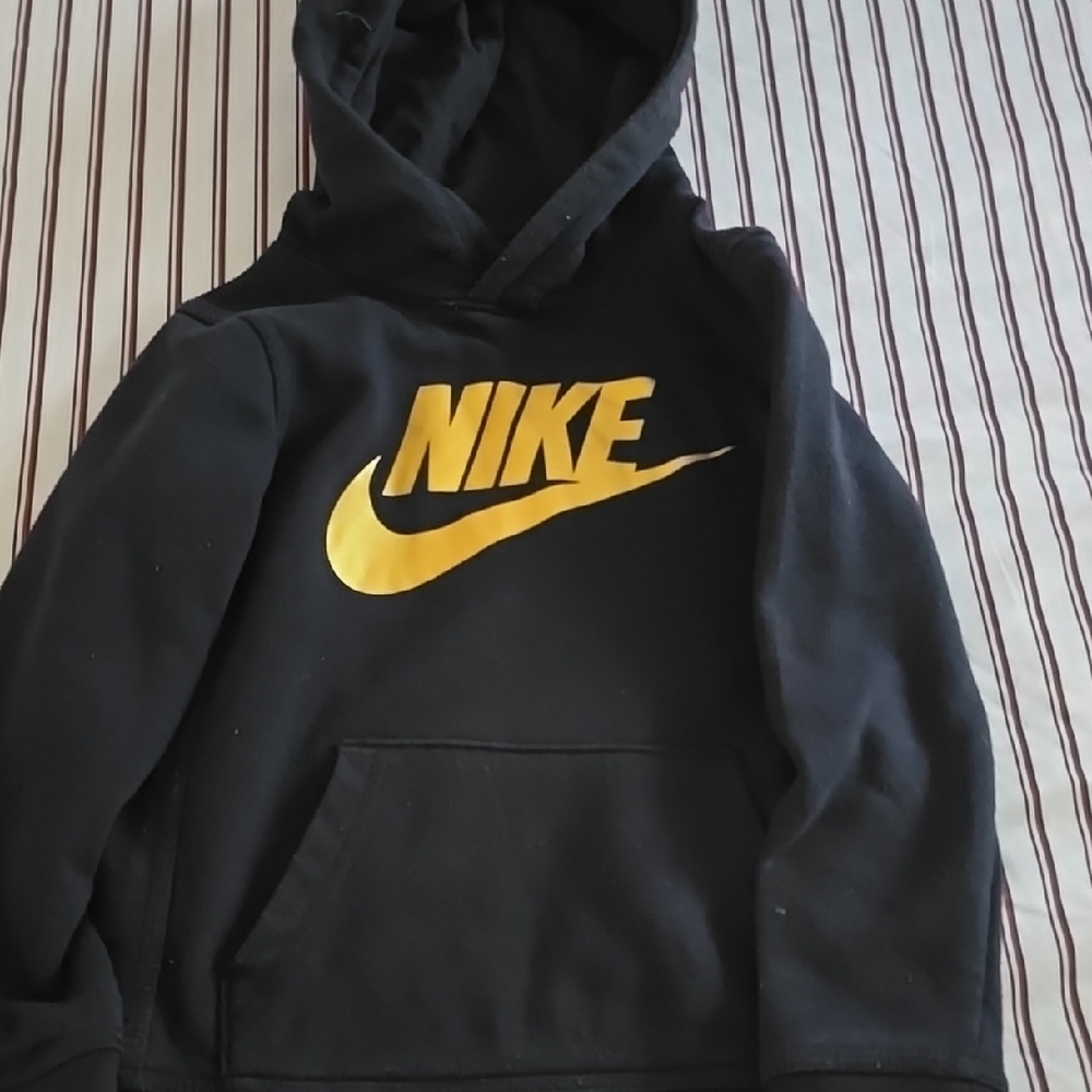Nike Black Hoodie with Gold Logo